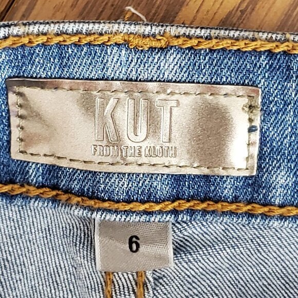Kut From The Kloth Womans Size 6 Jeans Distressed Skinny Fit Blue Womens Jeans - Picture 3 of 12
